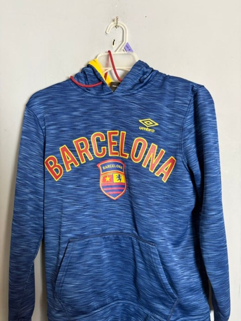 Barcelona Umbro Hoodie Blue Size S Read